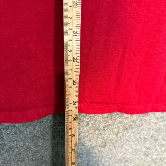 Talbots Shirt‎ Womens 1X Red Vneck Plus Size Tshirt Bohemian Fitted Casual - Picture 5 of 7